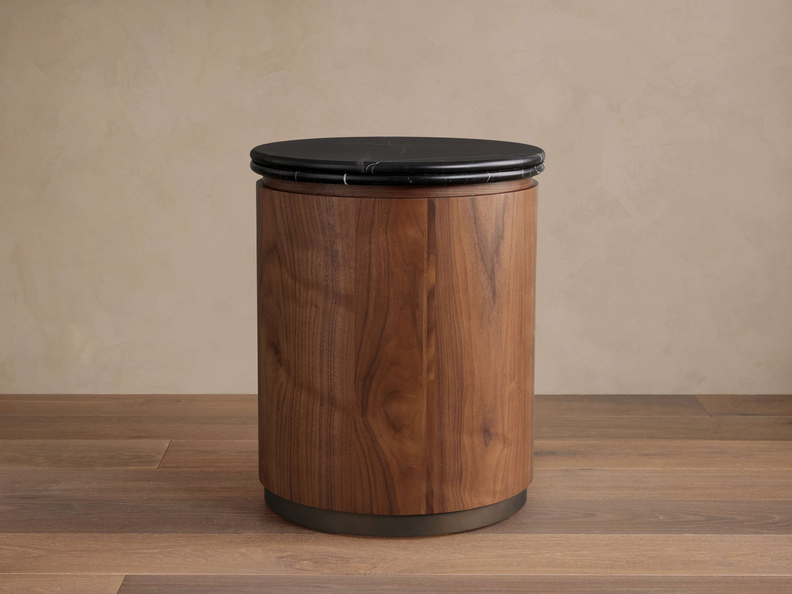 Caden End Table in Black Marquina