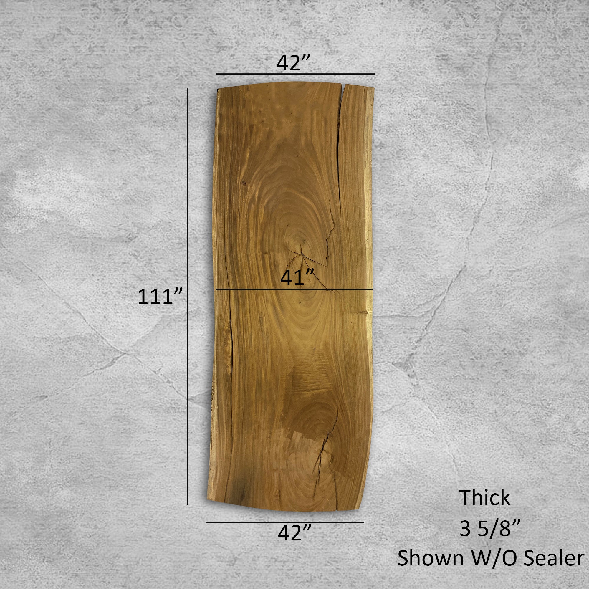 112" Modern Live Edge Dining Table including wood legs, Wood and Metal Base | Relaxing Natural Table
