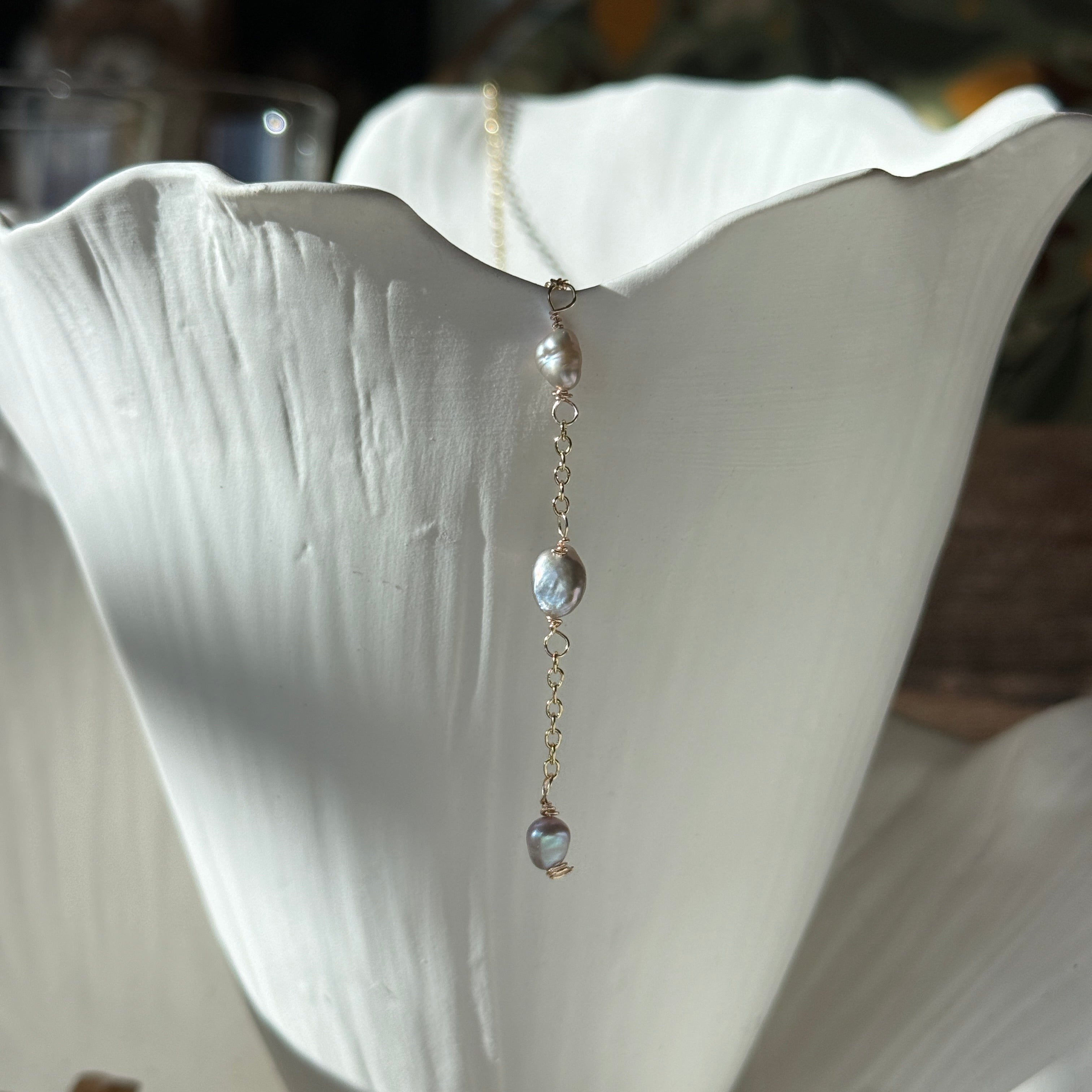 Freshwater Pearl Drop Necklace