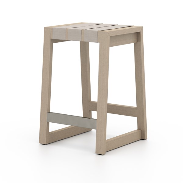 SONOMA OUTDOOR BAR + COUNTER STOOL, WASHED BROWN