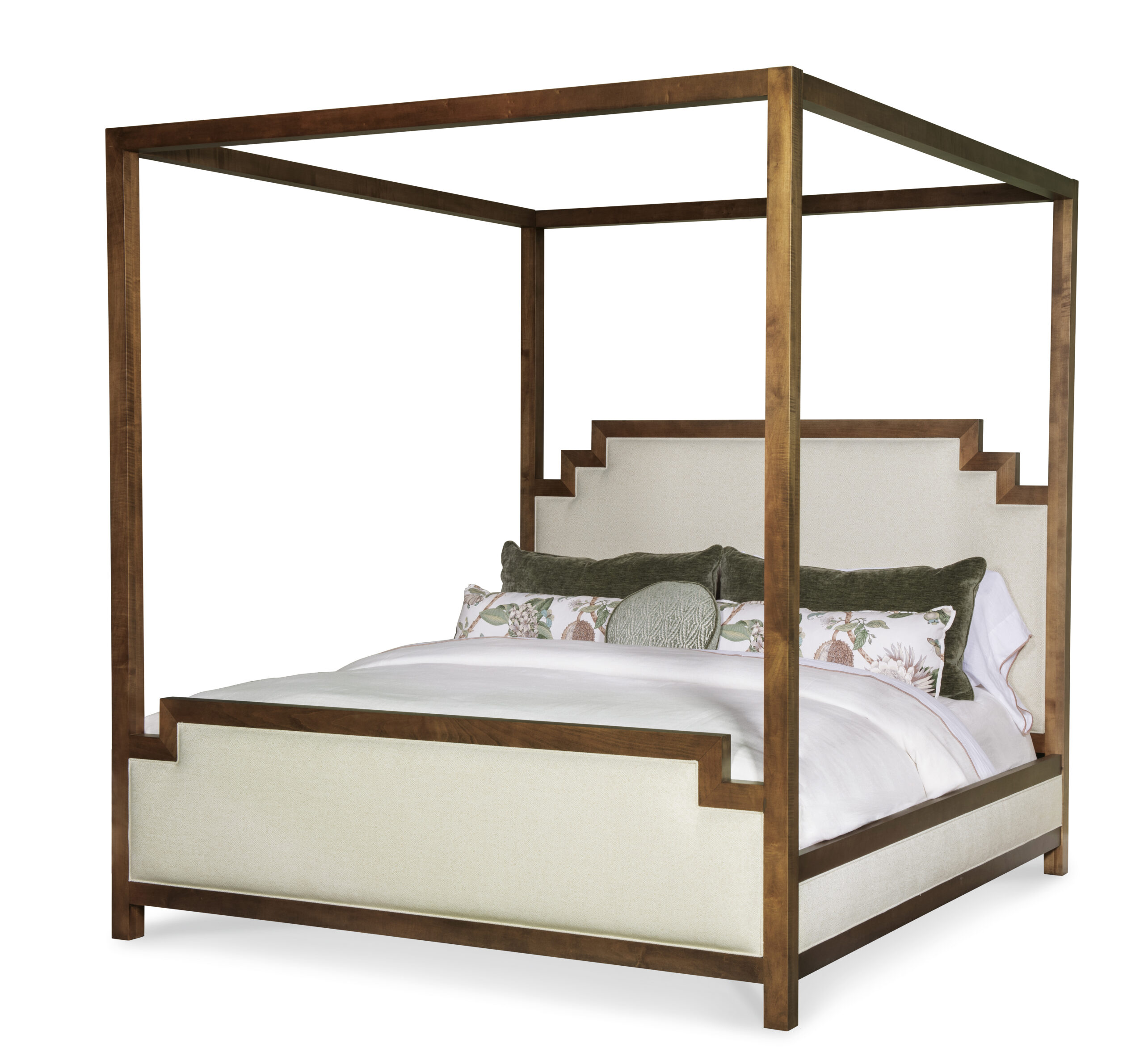 Custom Upholstered Canopy Bed