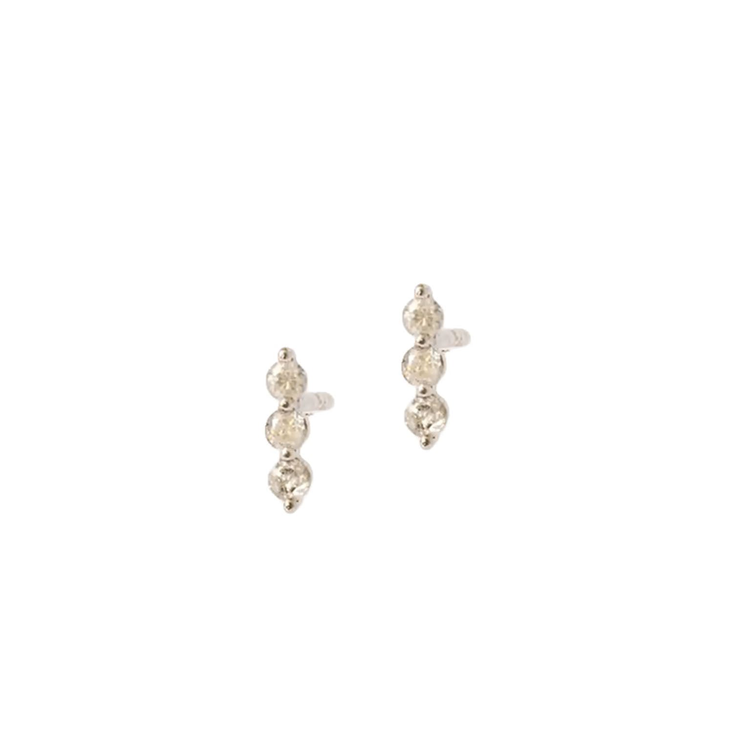 Diamond Trio Stud Earrings