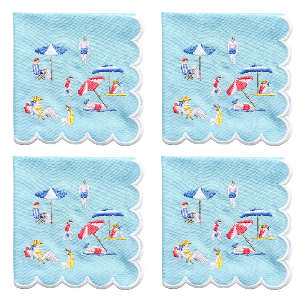 Beach Day Cocktail Napkins, Set of 4