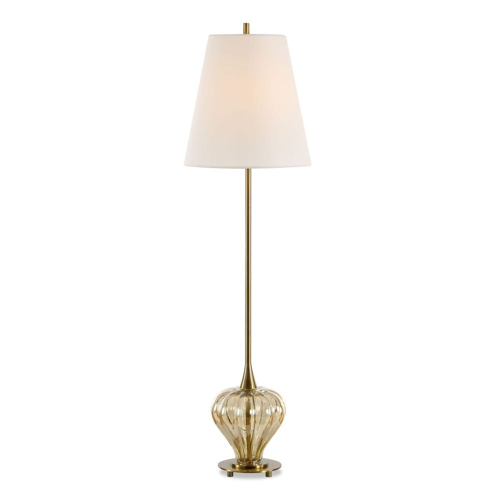 Uttermost Esther Amber Glass Buffet Lamp