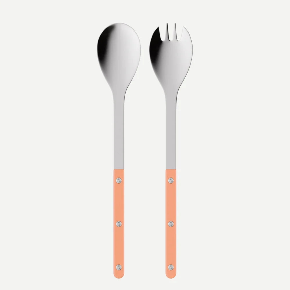 Bistro Solid Salad Cutlery Set Nude Pink