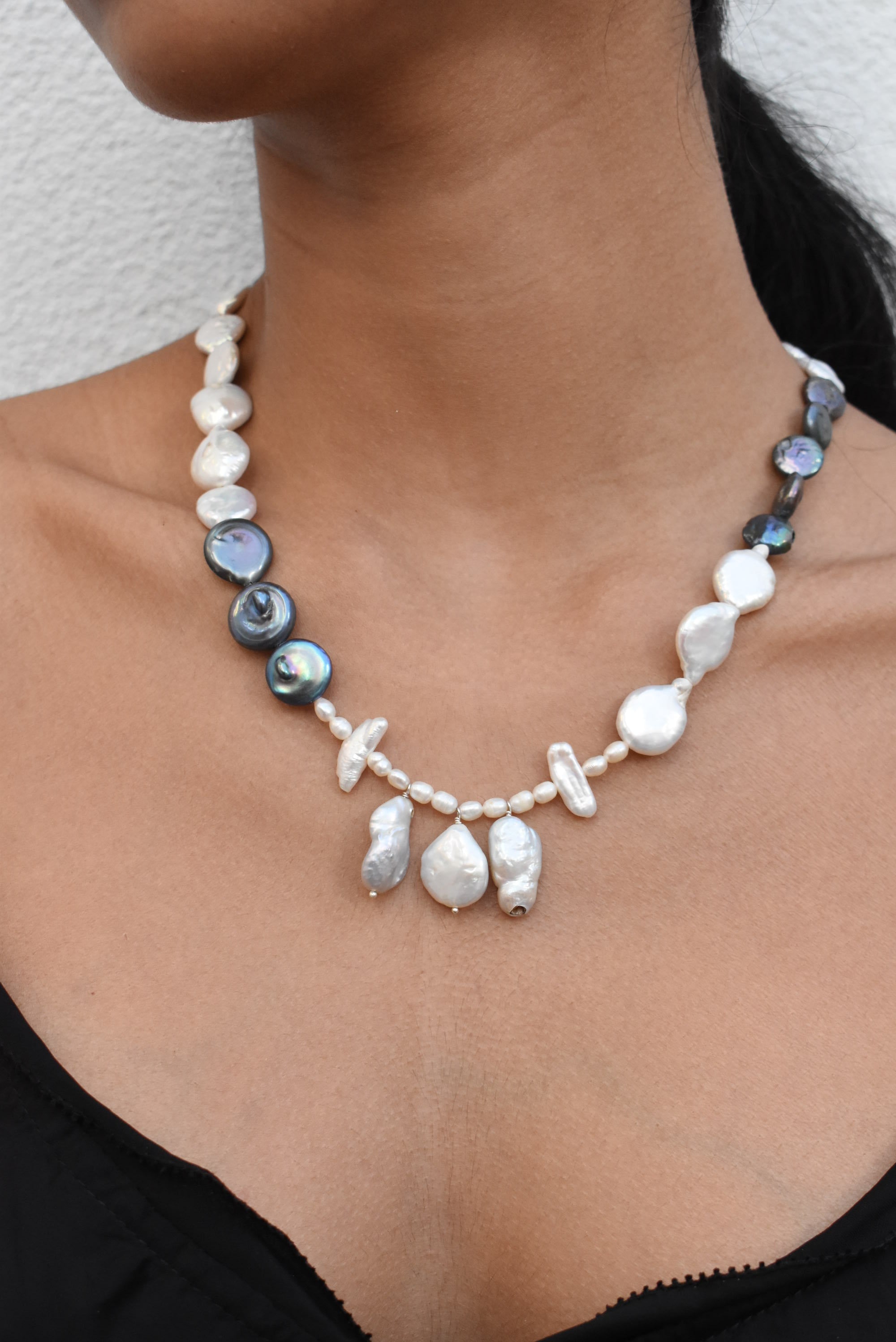 Keshi and Sea Pearl Necklace