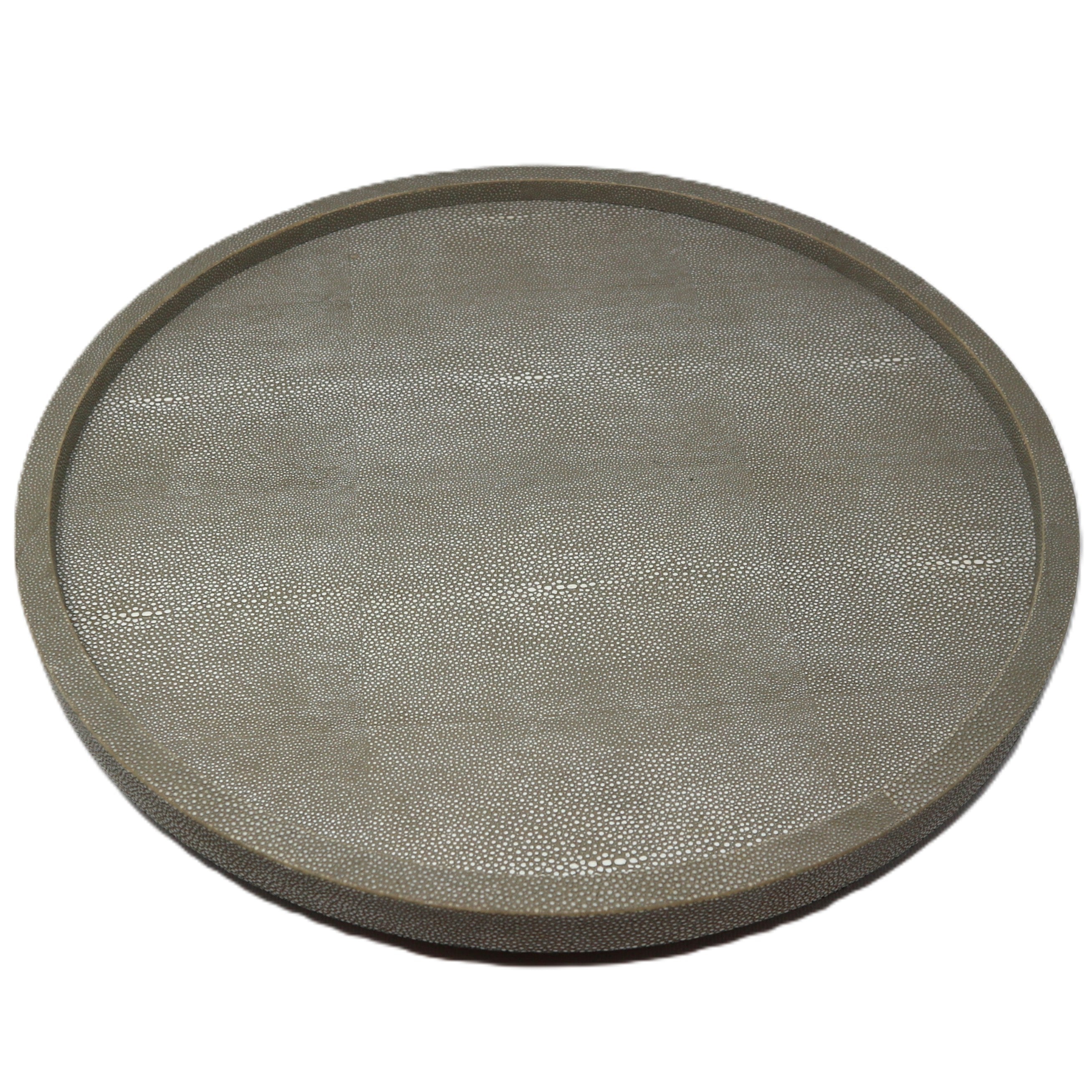 Blue Pheasant Calvin Faux Shagreen Lazy Susan