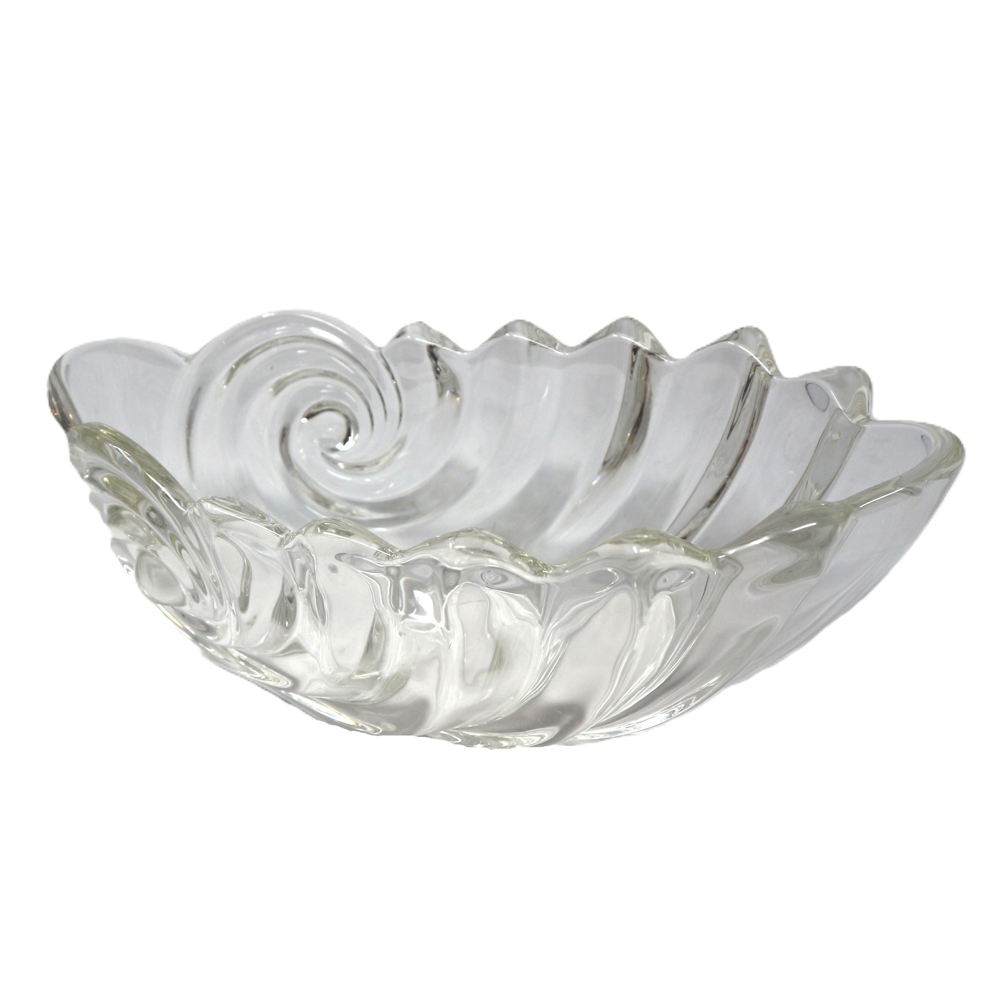Glass Nautilus Shell Bowl