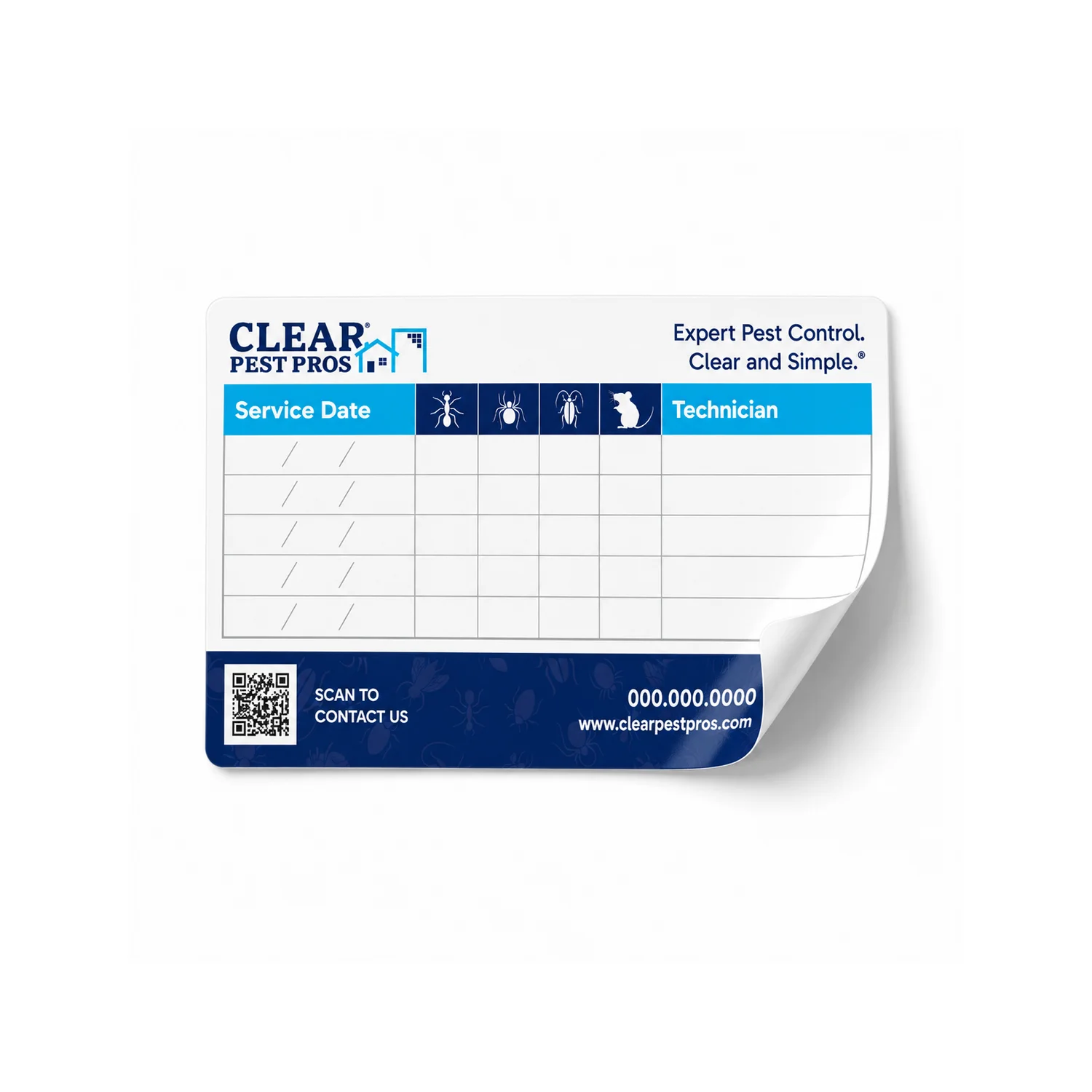 Clear Pest Pros – Service History Vinyl Stickers