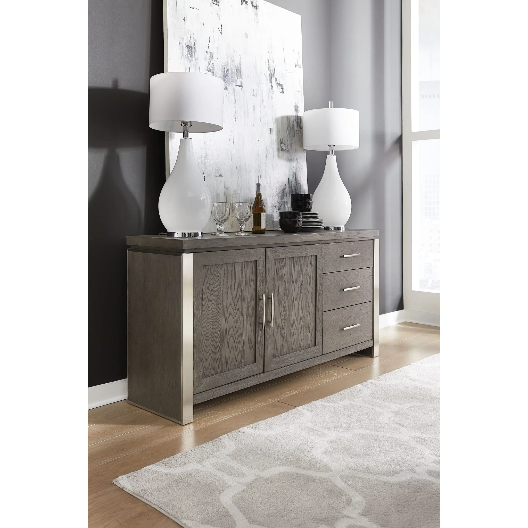 Plata Sideboard in Thunder Grey