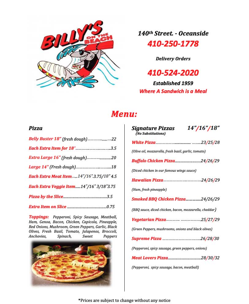 Billy's Sub Shop & Pizza gallery 3