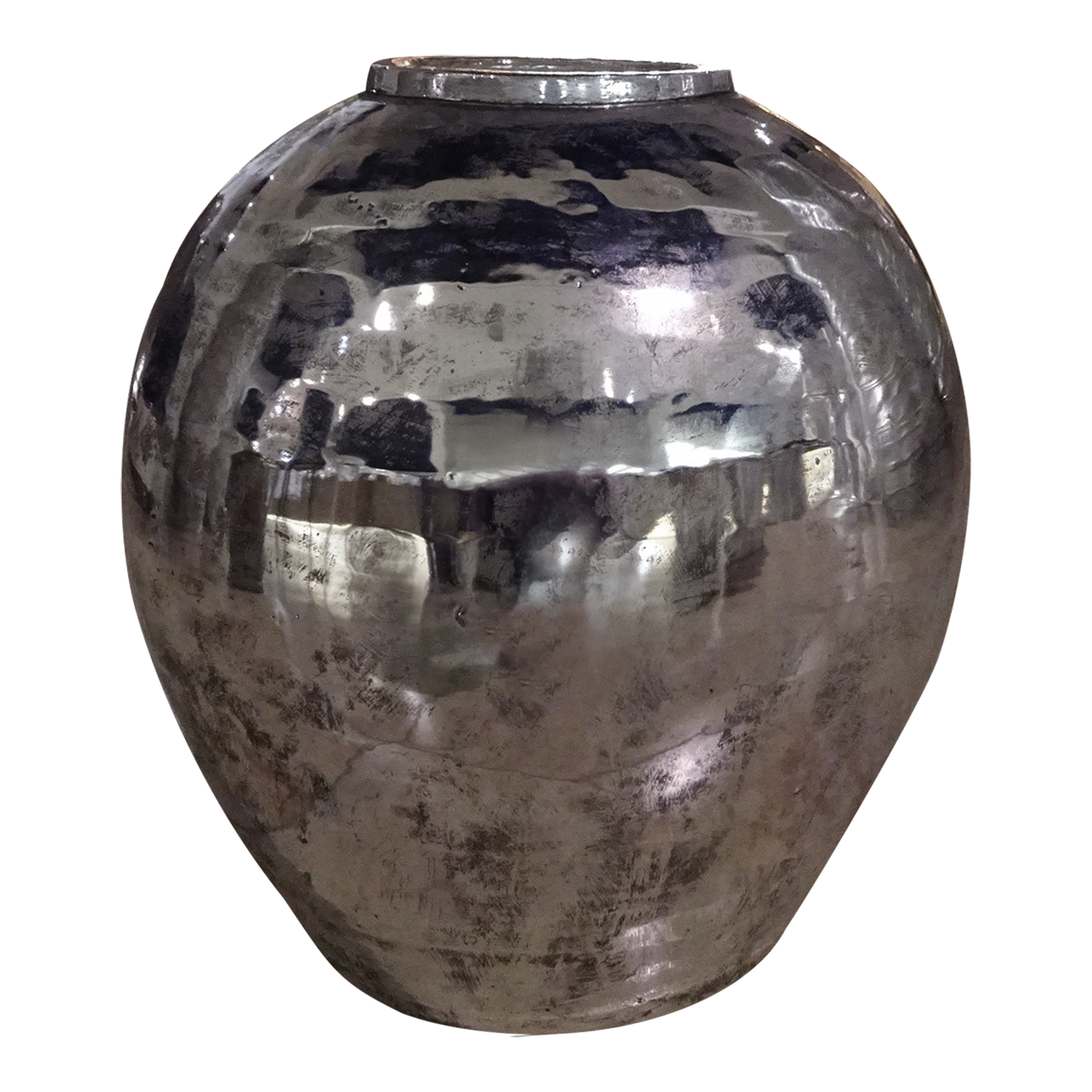 SPHERE VASE SILVER