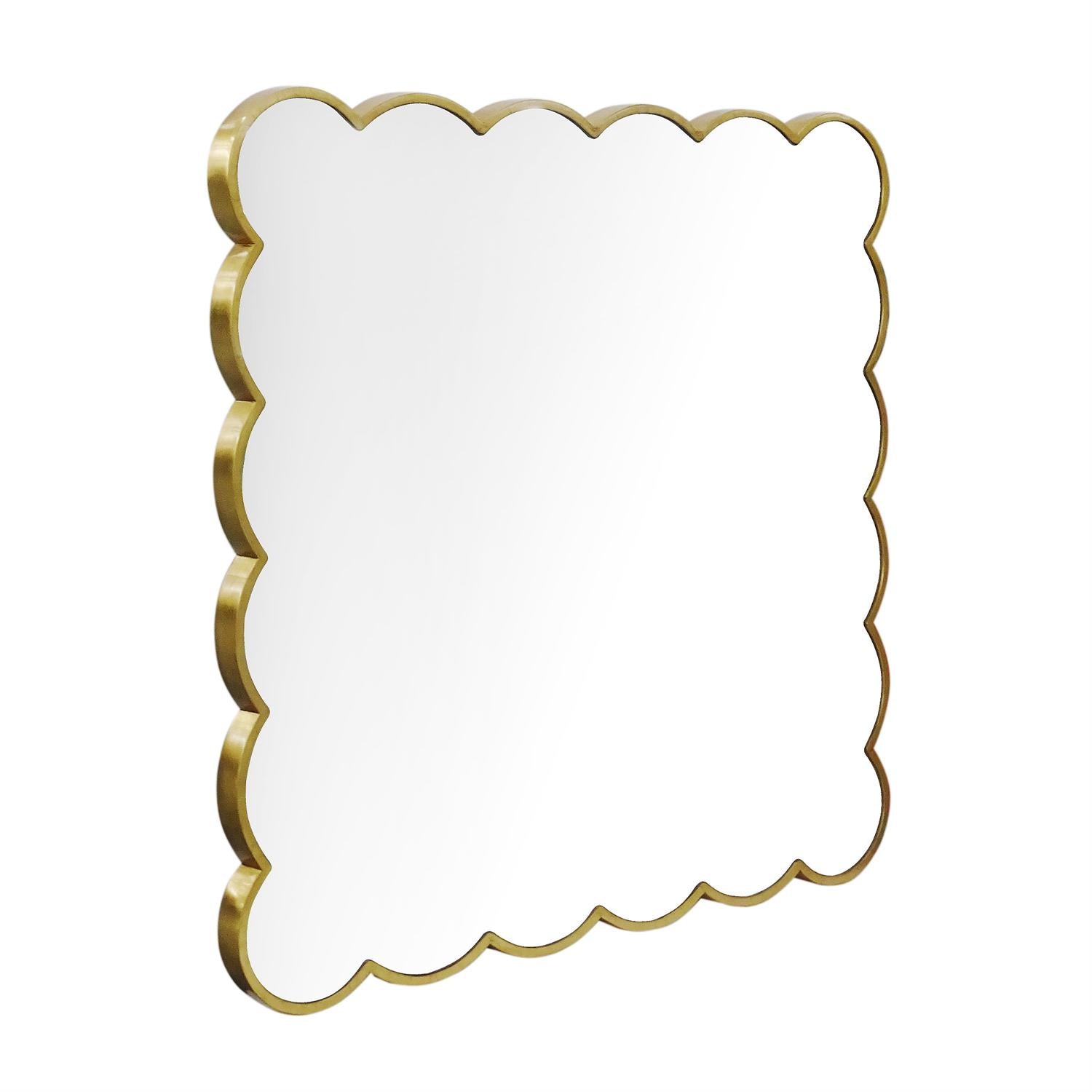 Sura Gold Scalloped Mirror — Small