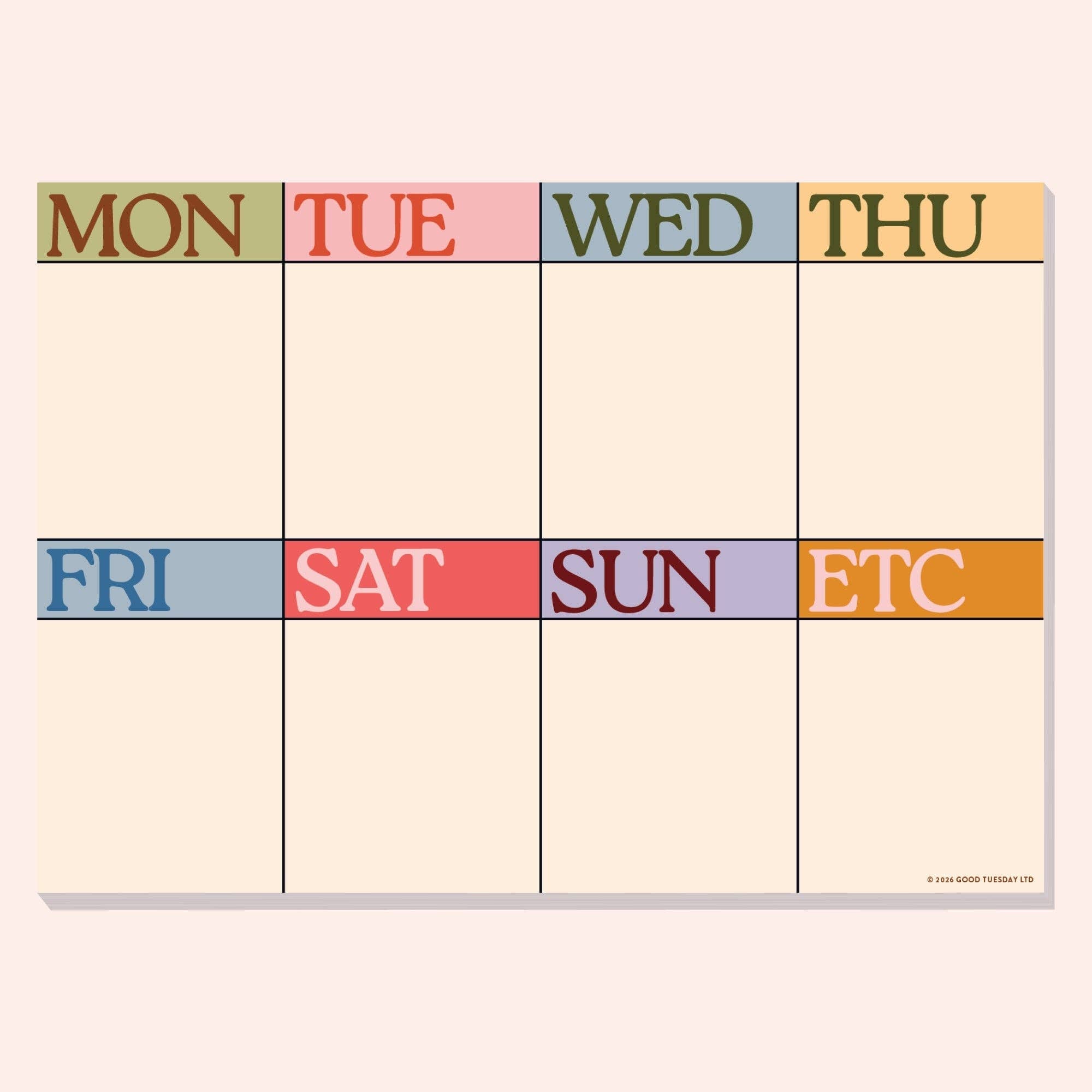 Scandi Weekly Planner Pad