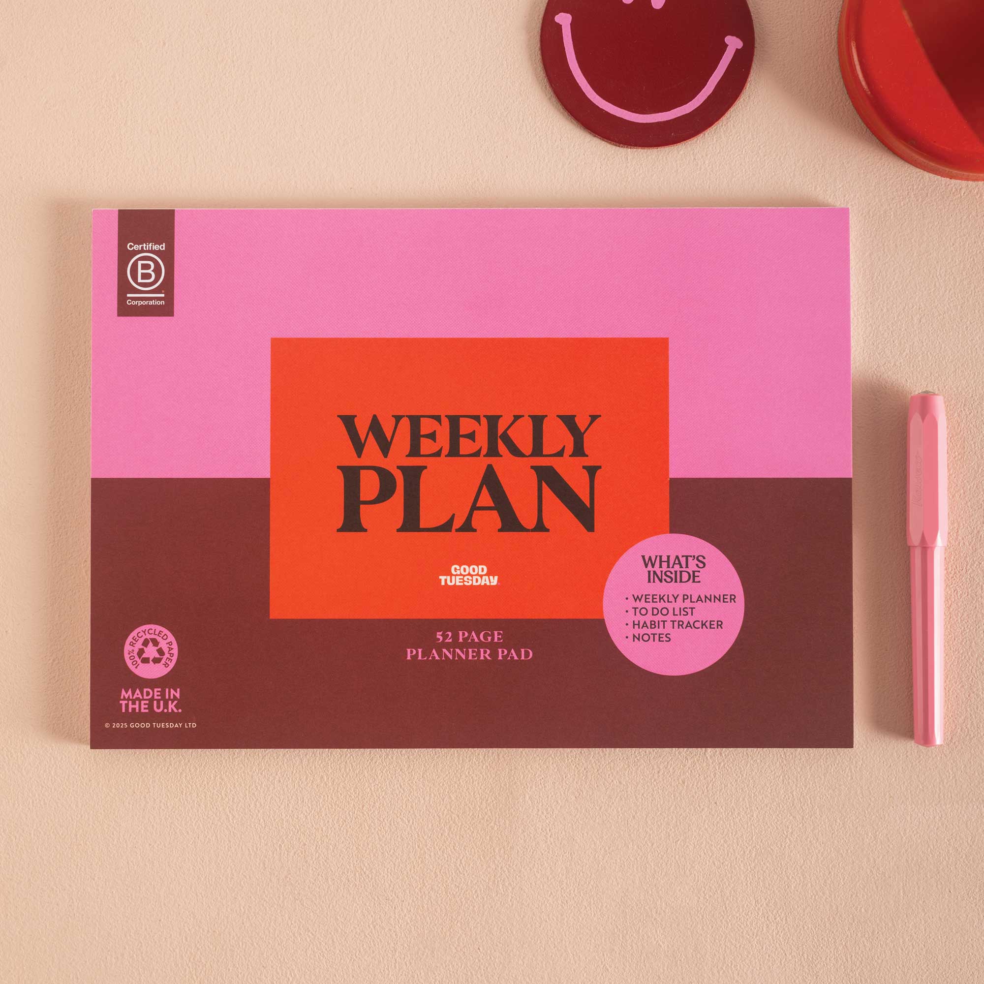 Bold Block Weekly Planner Pad