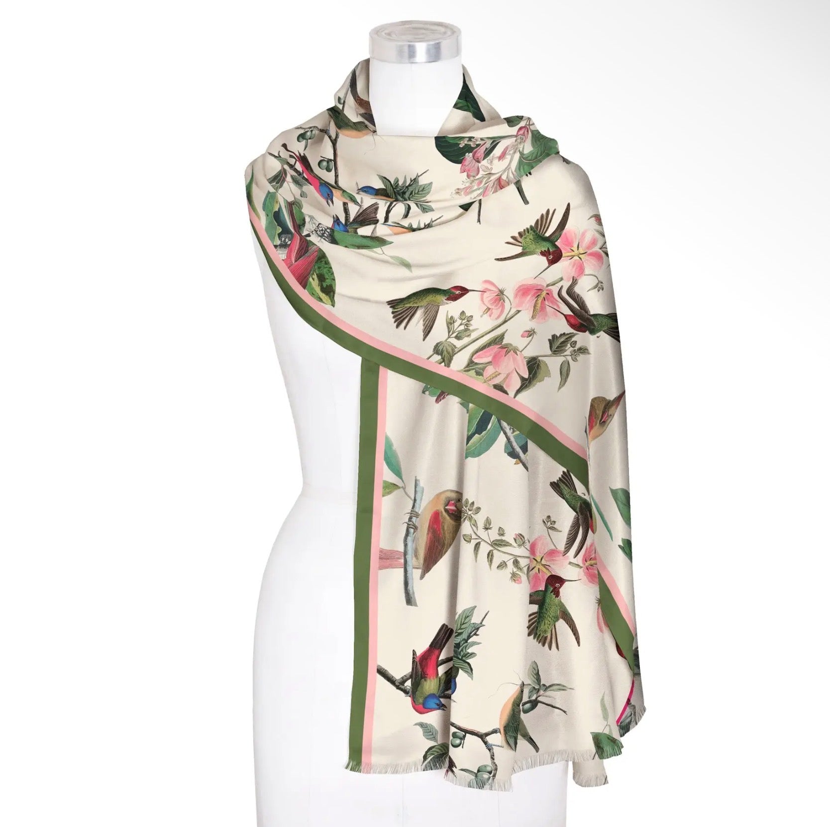 Silk Blend Shawl - Audubon in NA Wild Bird