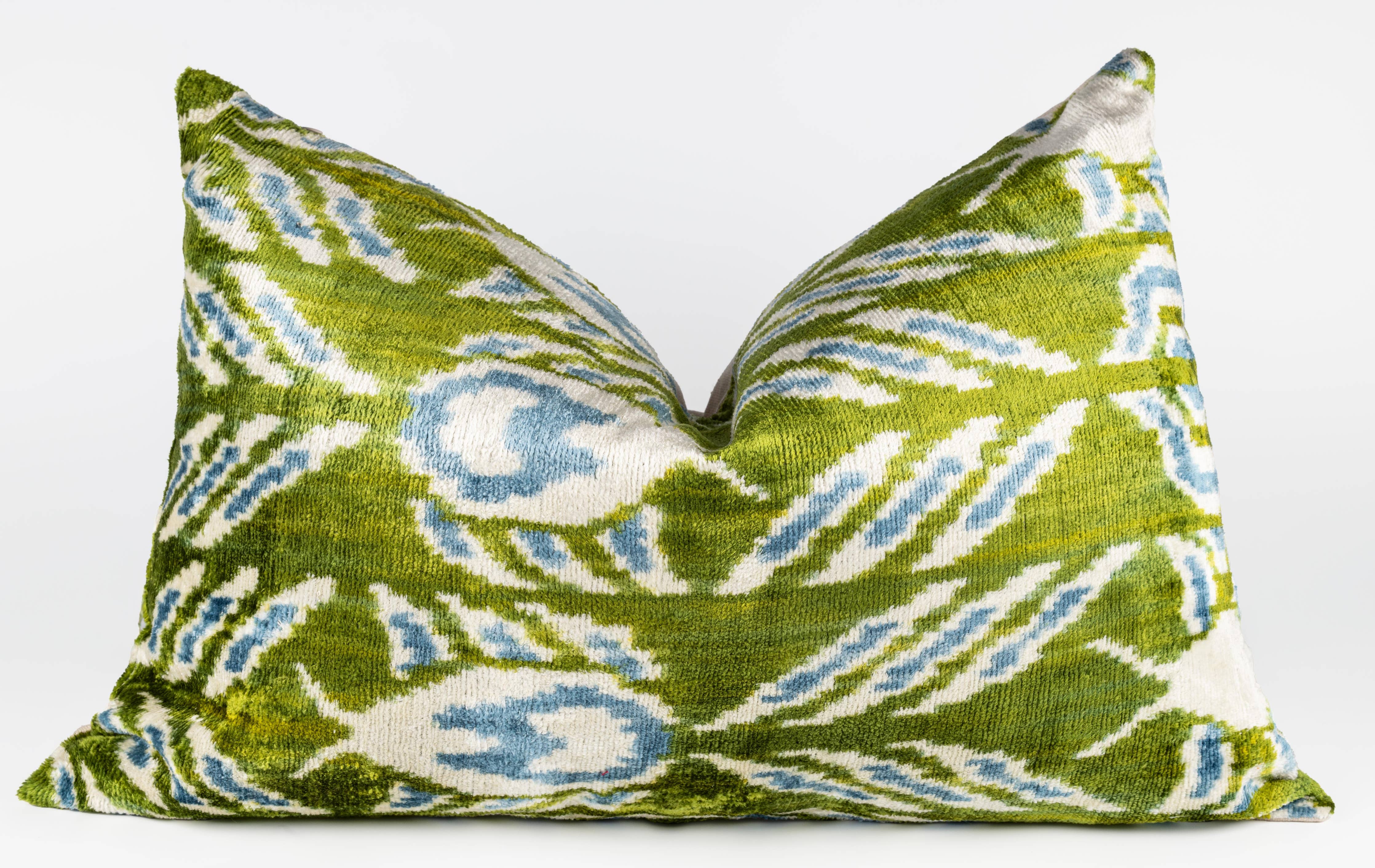 Luxury Handmade 16x24 Silk Velvet Pillow – Organic Vegetable