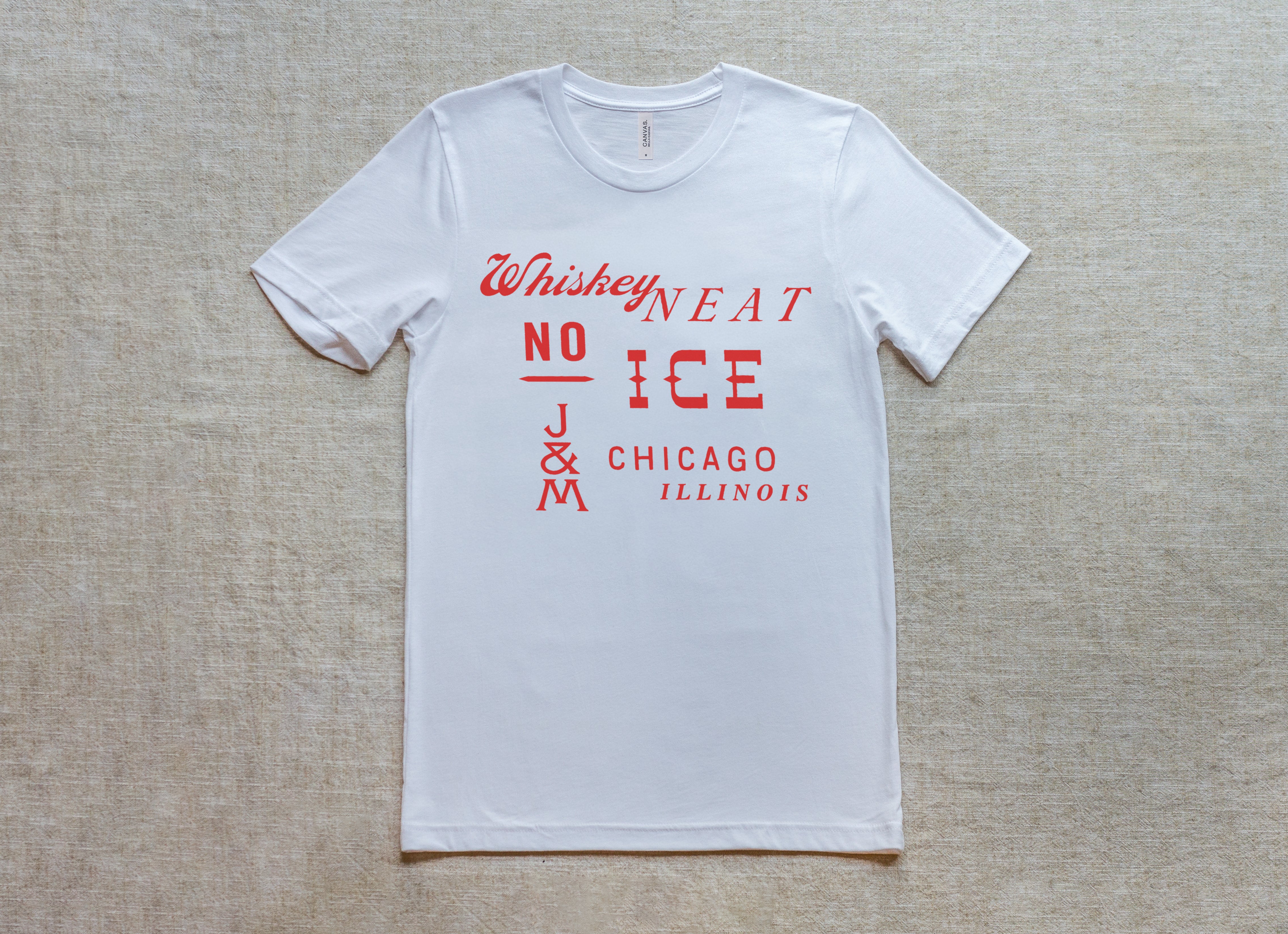 Whiskey Neat No ICE T-Shirt - Red