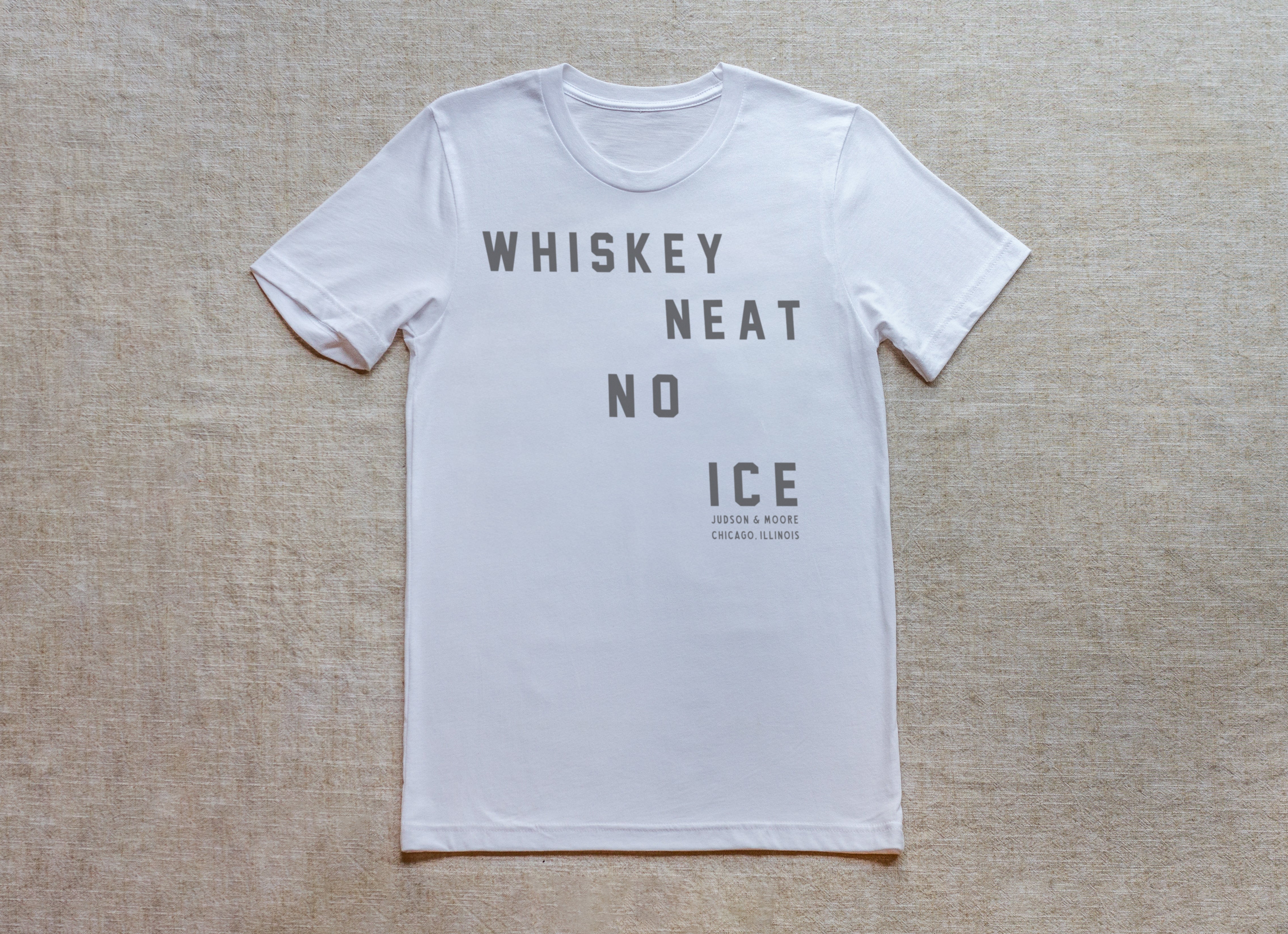 Whiskey Neat No ICE T-Shirt - Grey