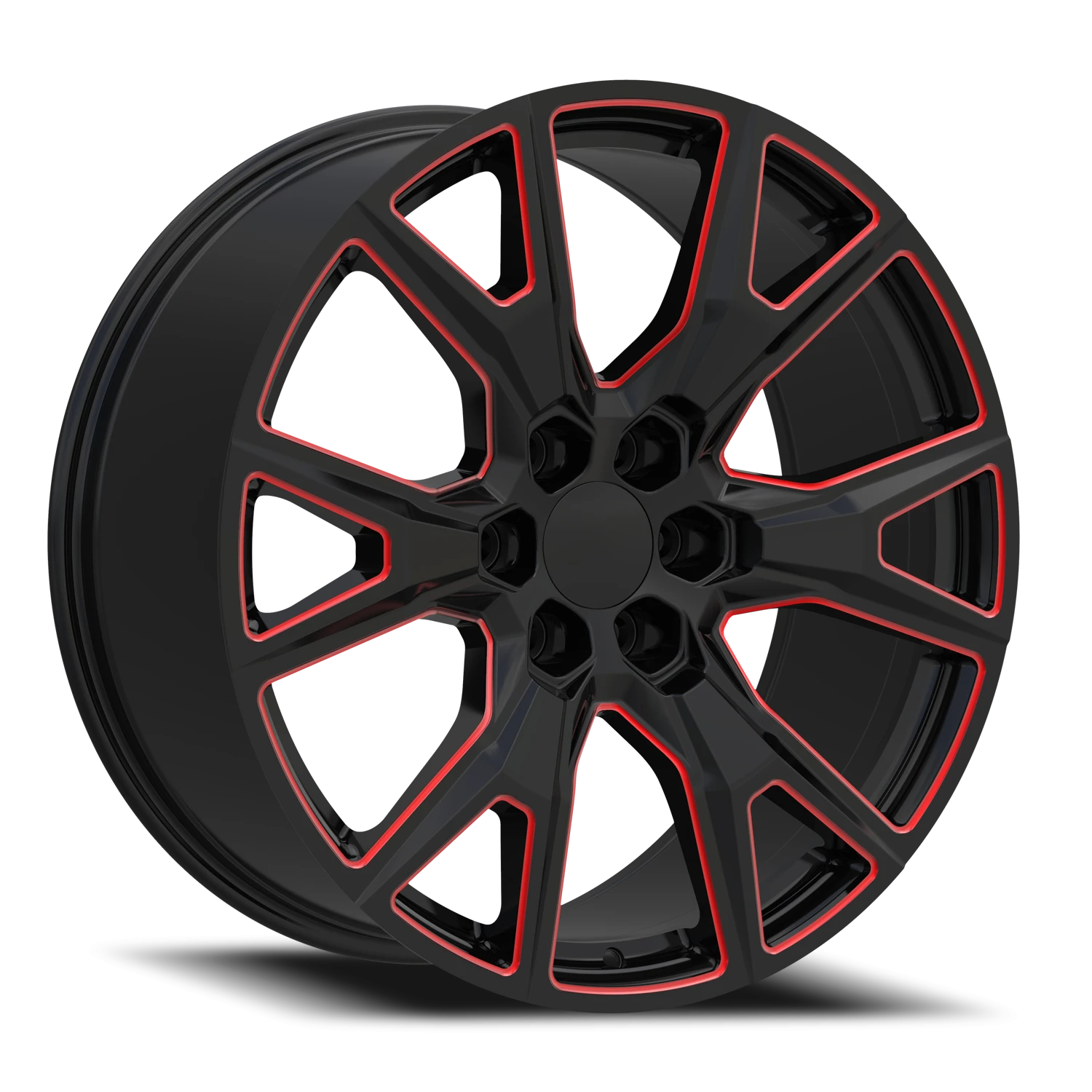 Eclipse Replica 368 22x9.5 +25 6x139.7mm 78.1mm Black Red Milled