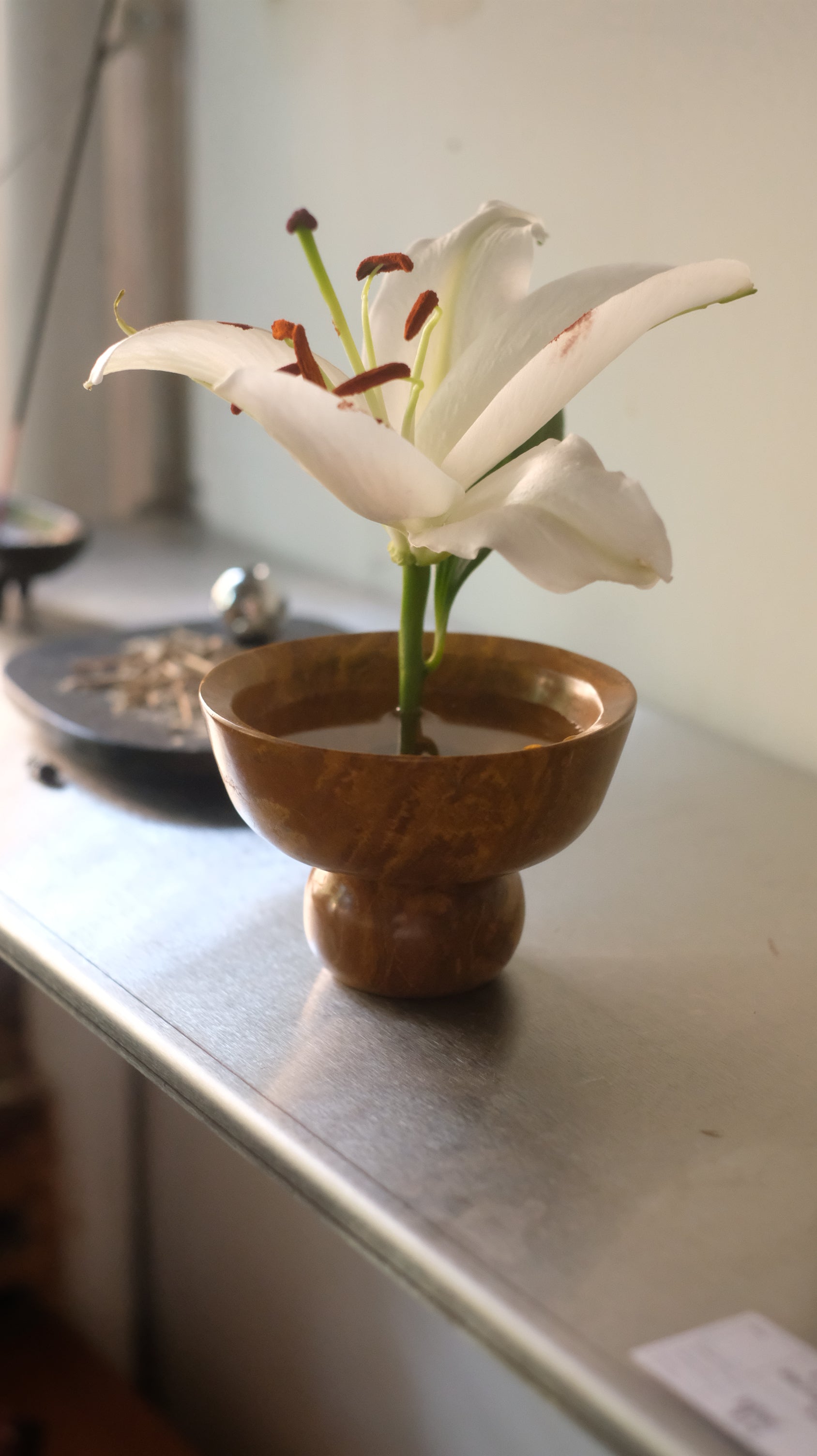 Stone Ikebana Vase by Apapacho