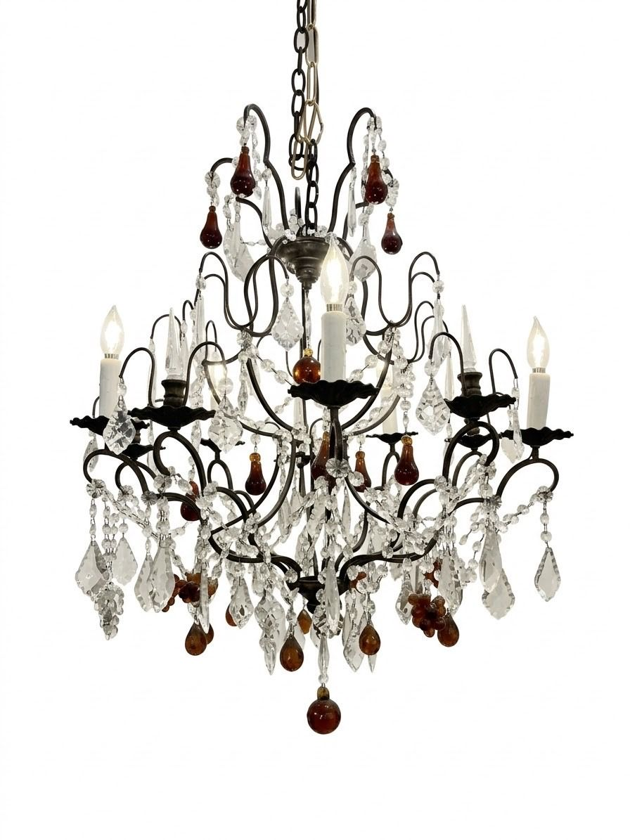 Large Italian Crystal Chandelier