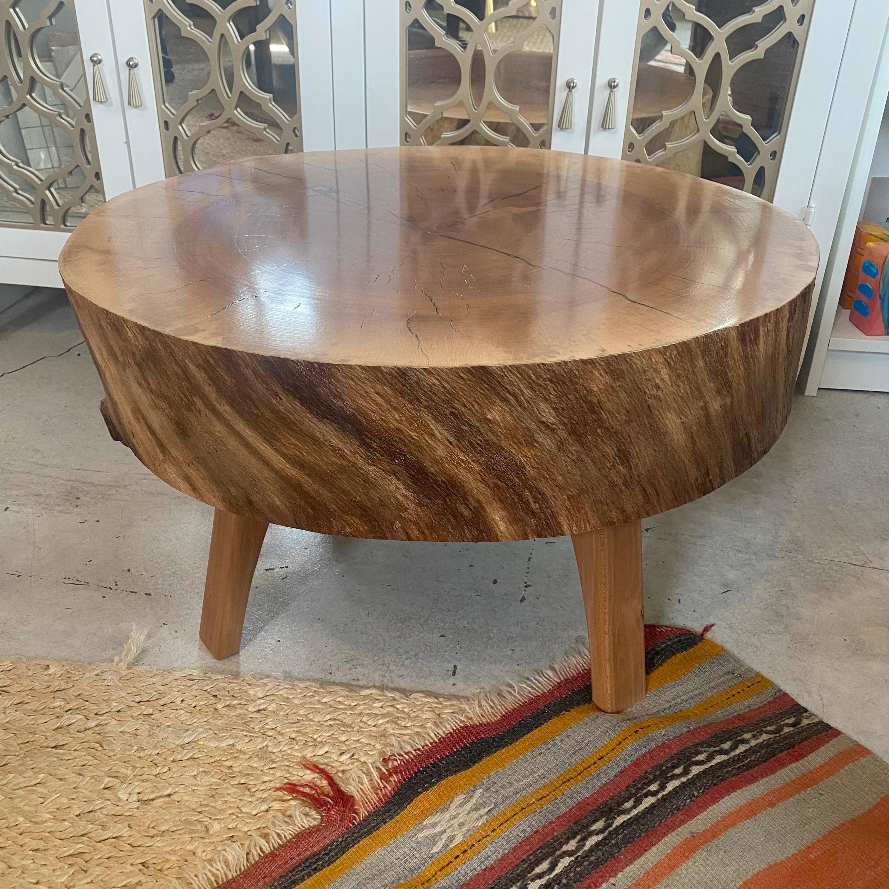 Short Sycamore Accent Table