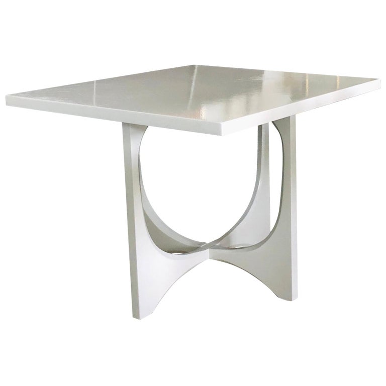 Mid-Century Modern Broyhill Brasilia Wood Lacquered White Side or Coffee Tables