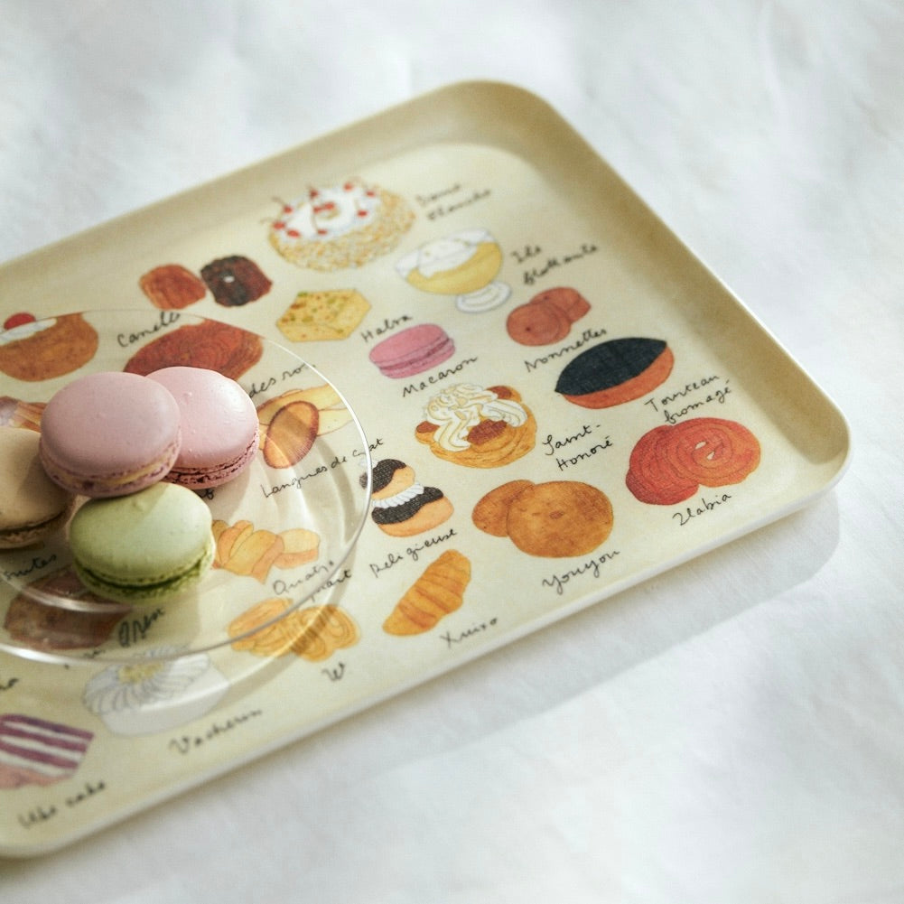 Linen Coated Gateau Tray By Isabelle Boinot