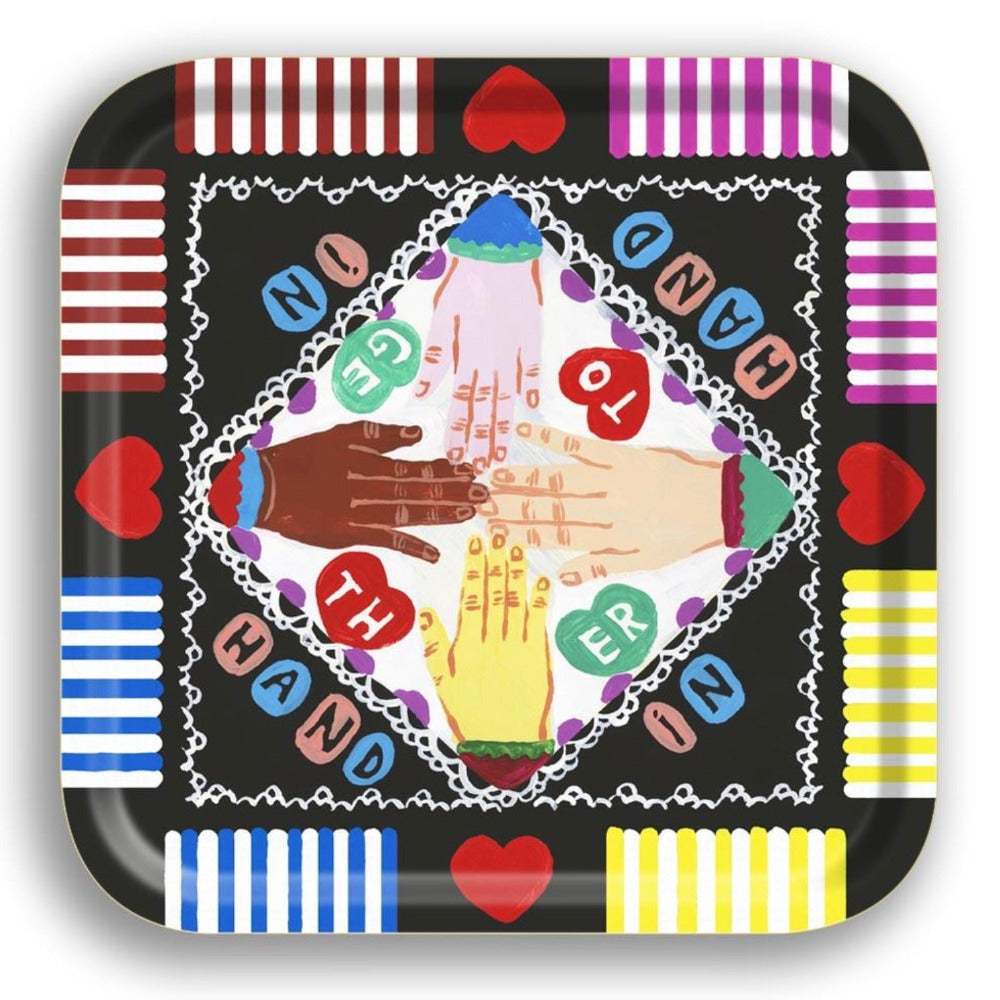 Nathalie L’ete - Hand in Hand Square Tray