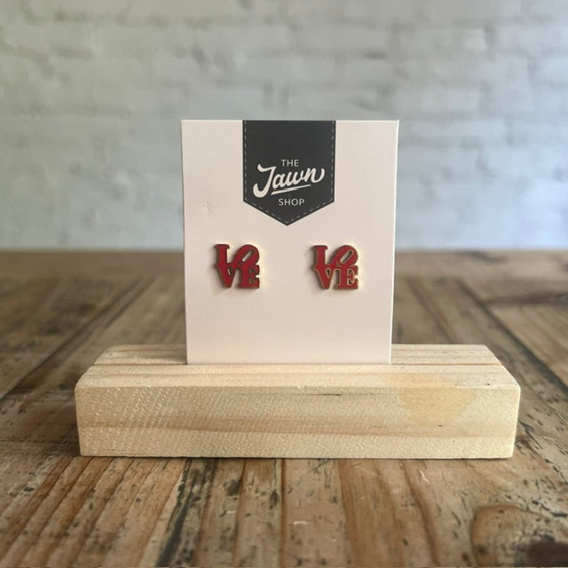 Enamel Love Statue Earrings