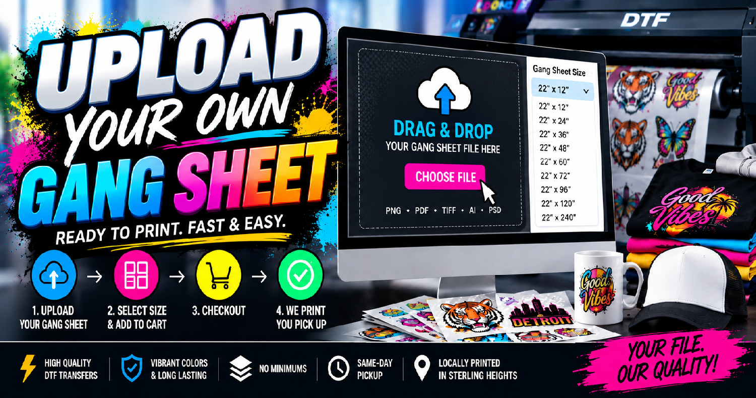 Upload DTF Gang Sheet