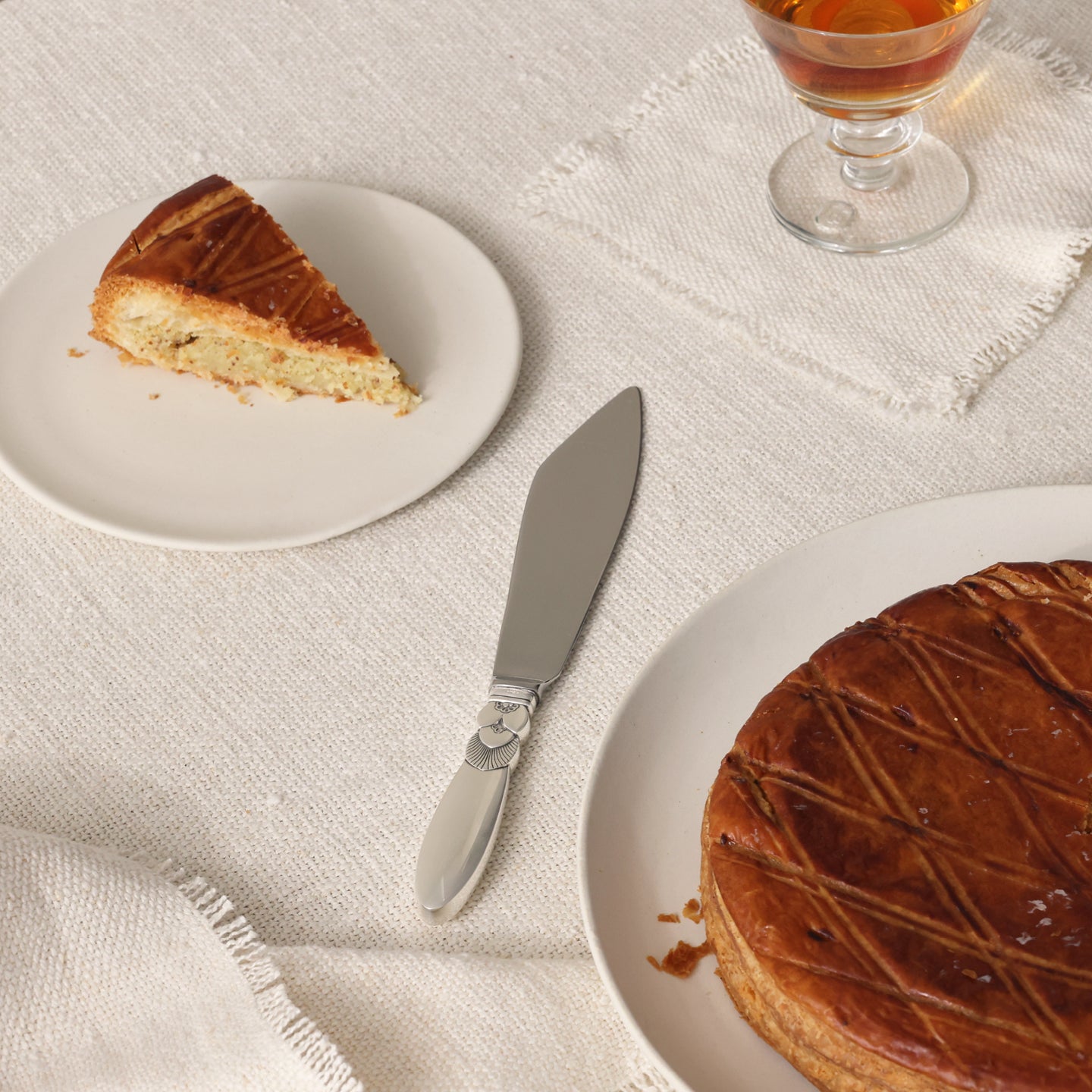 Georg Jensen Sterling Silver Cake Knife in Cactus