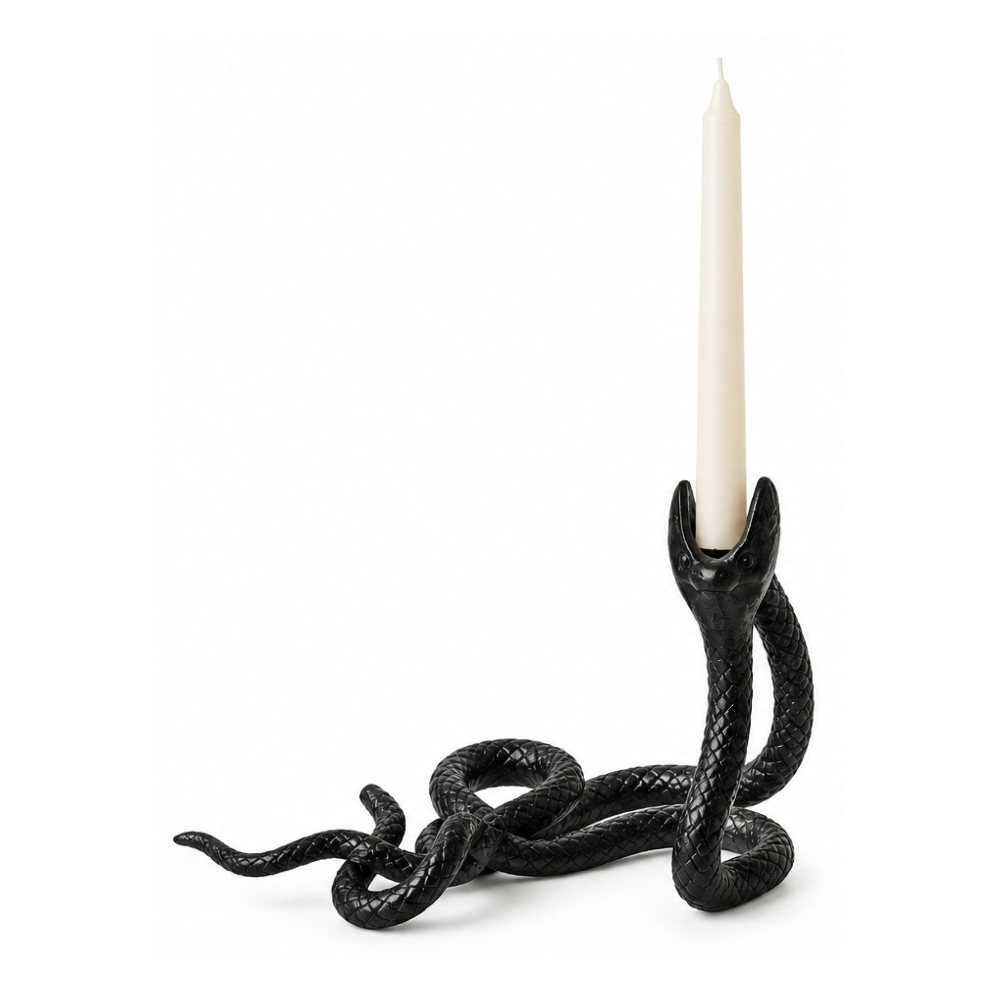 Coiled Serpent Taper Candleholder