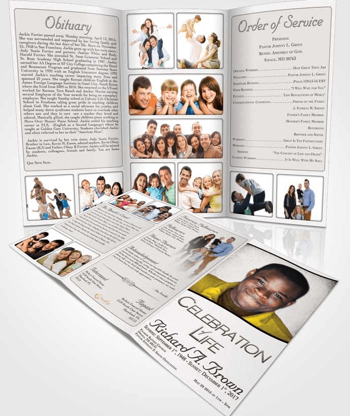TriFold Memorial Programs (6 panel)