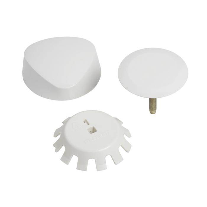 Geberit Geberit Ready-to-fit Set D52, For Bathtub Drain With Turn Handle, Plastic: Usa-white
