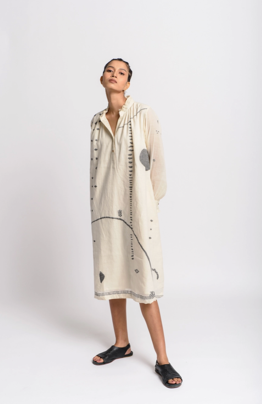 ABSTRACT A LINE DRESS