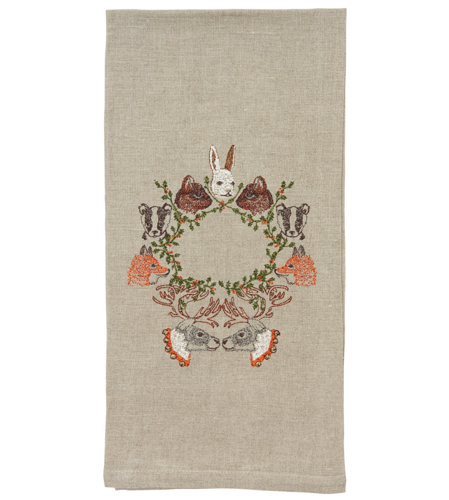 TEA TOWEL - PEEK A WREATH