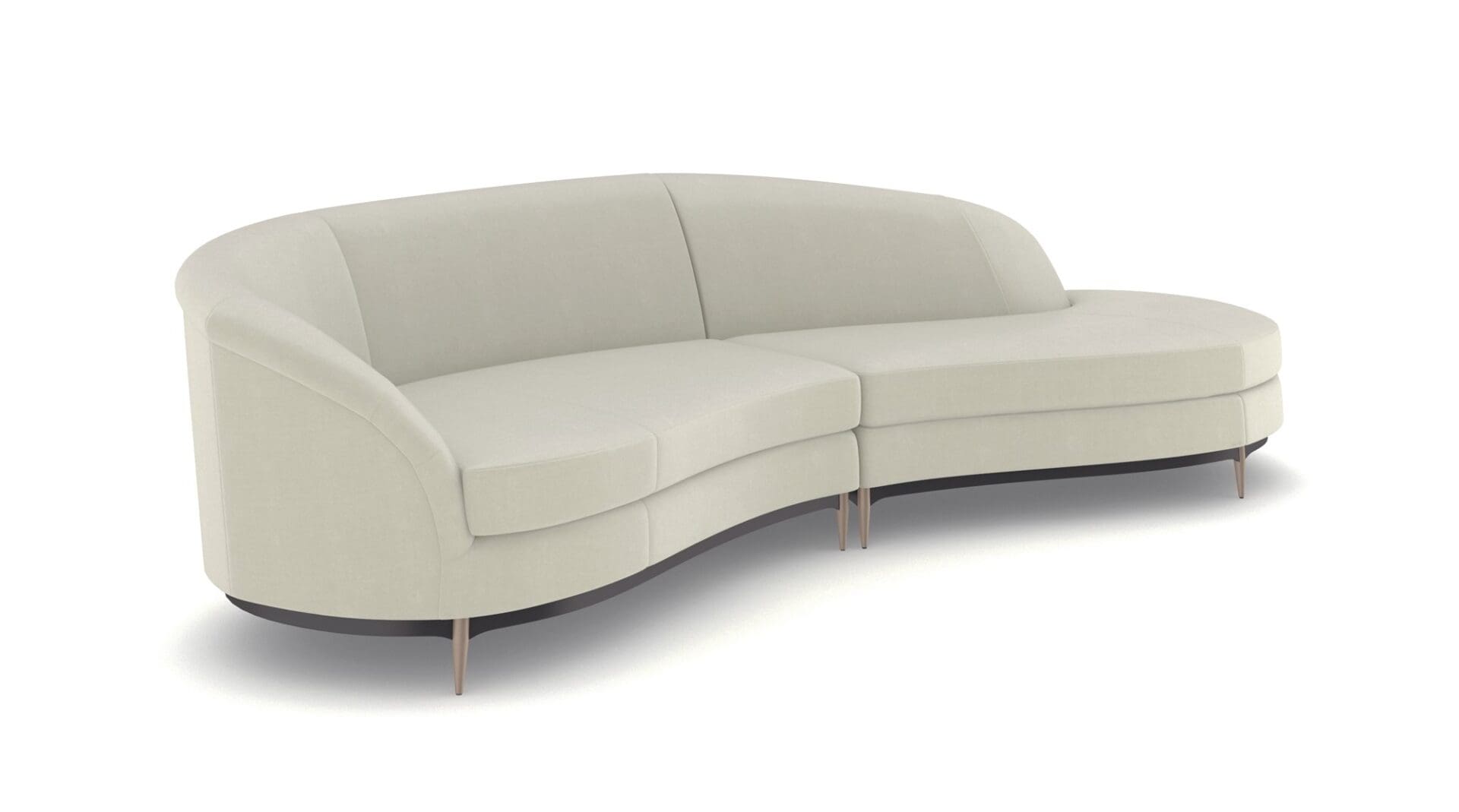 Caracole Threes Company 2PC Sectional Cream